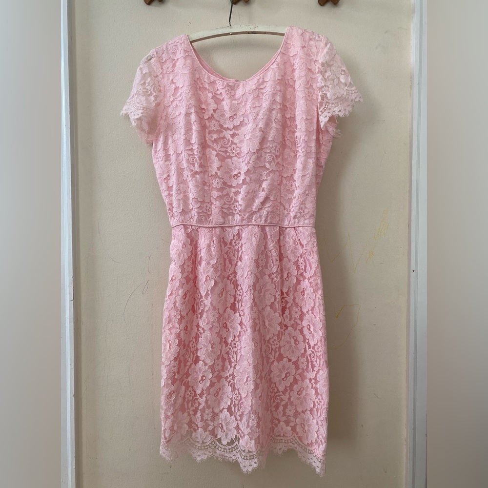 Pink Lace Cocktail Dress